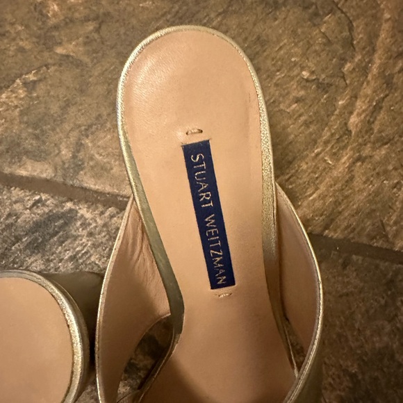 Women’s Stuart & Weitzman Gold Shoes - Picture 3 of 5